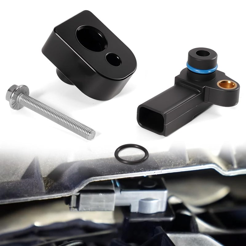 Rendrox MAP Sensor with Black Spacer Kit for Ford F-250 F-350 Super Duty 6.7L Diesel 2011-2019 | Manifold Absolute Pressure Sensor Replacement BC3Z-9F479-A BC3Z-9F479-B BC3Z9F479B CX2372 - Image 1